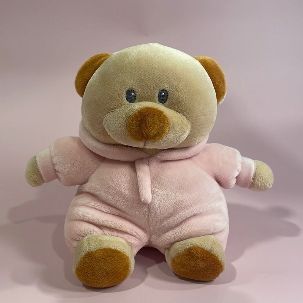 Ty Baby Collection PJ Bear Plush Toy Pink Hooded Pajamas 8" No tags attached